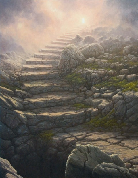 stairs to heaven painting